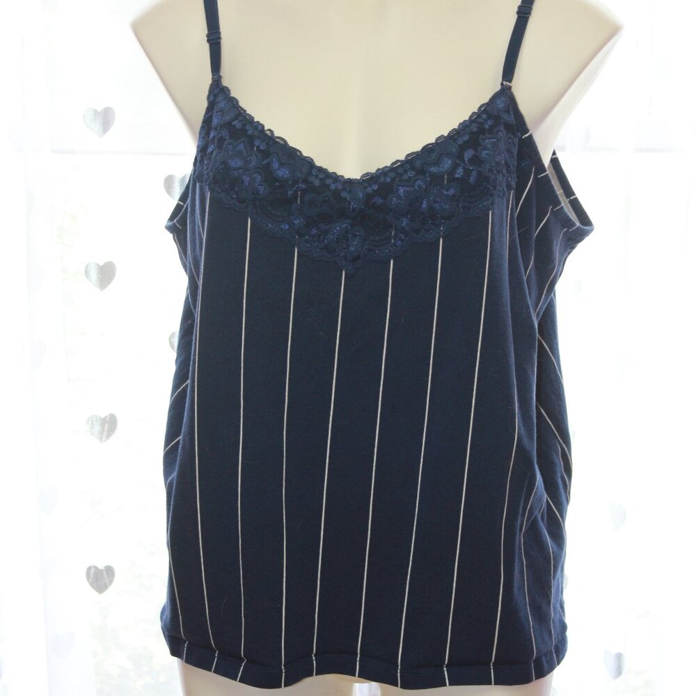 #523 Simply Emma Navy Spaghetti-Strapped Tank Size 2X